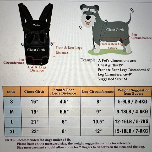 "HOST PICK" PAWABOO Pet Carrier Backpack Size XL - Picture 8 of 8